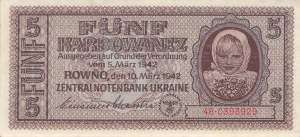 5 Karbowanez Ukraine p59348 1942